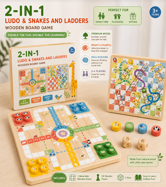 2-in-1 Luno & Snake and ladders.
