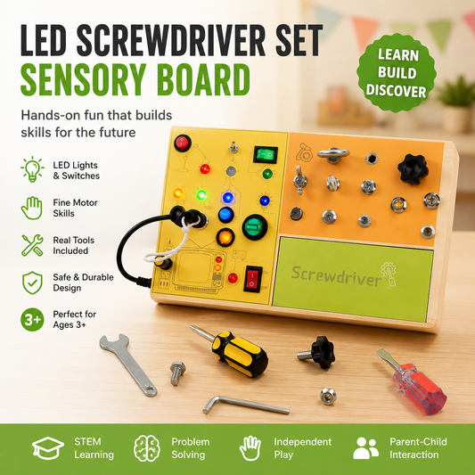 LED Screwdriver Set Sensory Bord