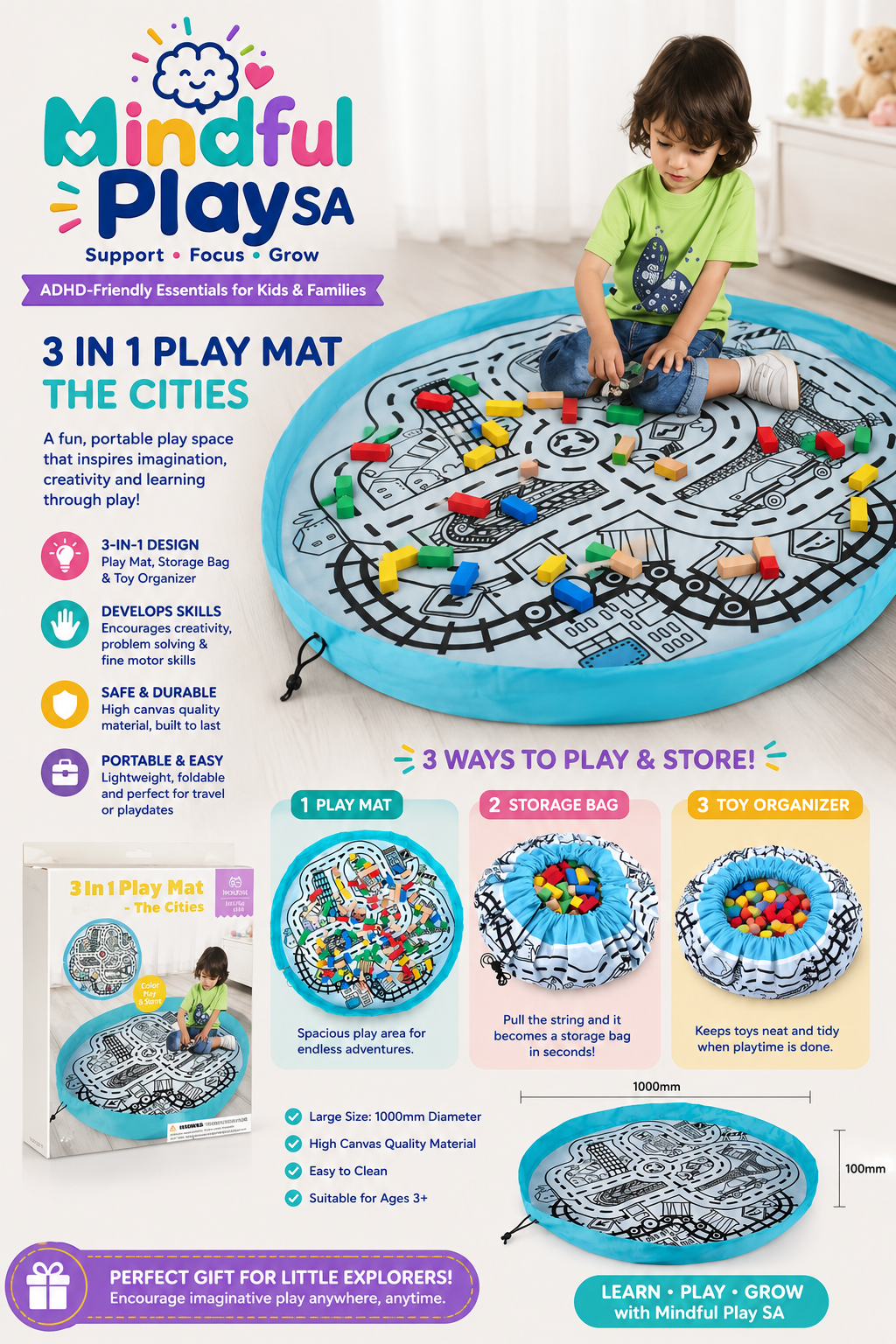 3 IN 1 Play Mat.
